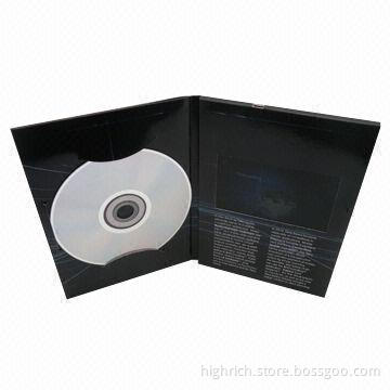 4.3-inch LCD Screen Video Brochure Greeting Card with CD Holder